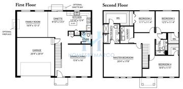Photos of the Kingsford model in the Leigh Creek subdivision in New Lenox, IL