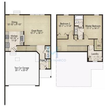 Photos of the Aspen model in the The Townes at Ashcroft Walk subdivision in Oswego, IL