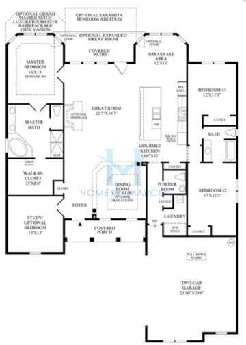 Photos of the Waverly model in the Bowes Creek Country Club subdivision in Elgin, IL