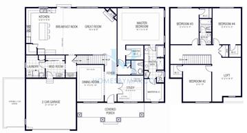 Photos of the Dunton model in the Lexington Towne subdivision in Arlington Heights, IL