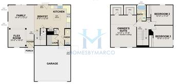 Photos of the Caspian model in the The Prairies at Remington Point subdivision in Volo, IL