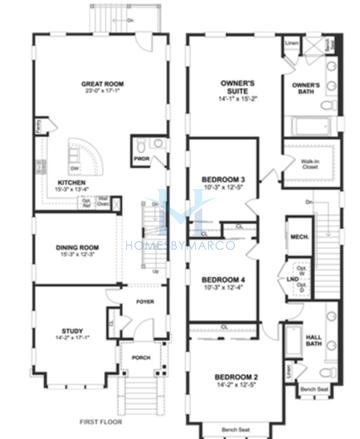 Photos of the Paine model in the Sauganash subdivision in Chicago, IL