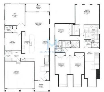 Photos of the Hearthside model in the Hawthorn Trails subdivision in Hawthorn Woods, IL