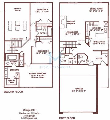 Photos of the 103 model in the Riva Ridge subdivision in Libertyville, IL