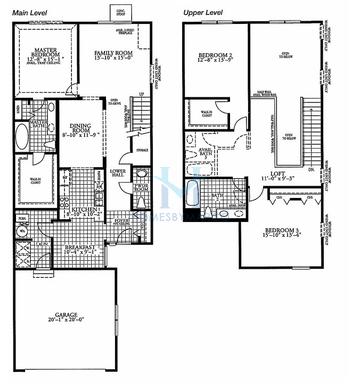 Photos of the California model in the Waters Edge subdivision in Grayslake, IL