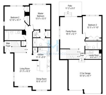 Photos of the Raleigh model in the Shadow Creek subdivision in Vernon Hills, IL
