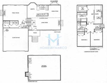 Photos of the Hampton model in the Vintage subdivision in Buffalo Grove, IL