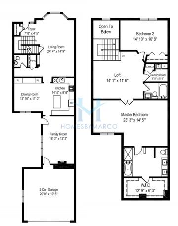 Photos of the Melbourne model in the The Glen subdivision in Glenview, IL