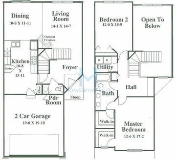 Photos of the Edgebrook model in the Fairway View subdivision in North Aurora, IL