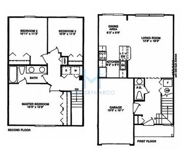 Photos of the Diamond model in the Tiffany Place subdivision in Streamwood, IL