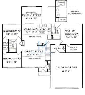 Photos of the Whitehall model in the Deer Meadows subdivision in Crete, IL
