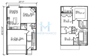 Photos of the Sheffield model in the Charleton subdivision in Orland Park, IL