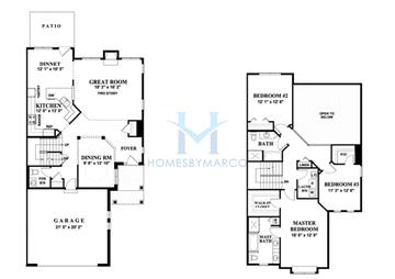 Photos of the Canterbury model in the Cedar Hill subdivision in Woodridge, IL