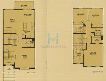 Photos of the Bradford model in the Port Clinton Place subdivision in Vernon Hills, IL