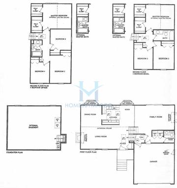 Photos of the Bridgeview model in the Whispering Ponds subdivision in Streamwood, IL