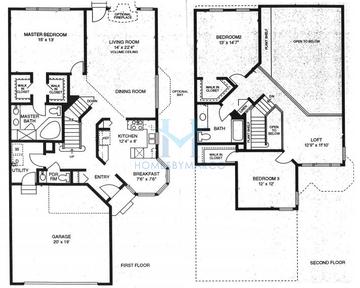 Photos of the Lakeridge model in the Olde Grove Farm subdivision in Vernon Hills, IL