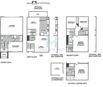 Photos of the Dunmore model in the Lehigh Station subdivision in Aurora, IL
