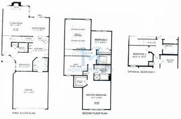 Photos of the Ainsley model in the Talbots Mill subdivision in Elk Grove Village, IL