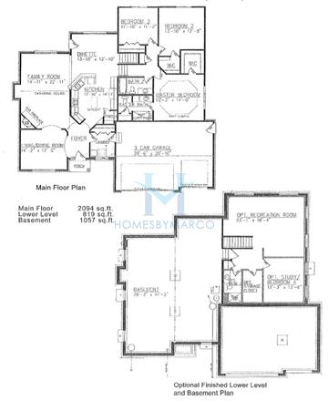 Photos of the Brentwood model in the Taylor Glen subdivision in New Lenox, IL