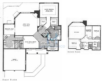 Photos of the Cambridge model in the Royal Ridge subdivision in Northbrook, IL