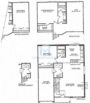 Photos of the Carlton model in the Westchester Place subdivision in Westchester, IL