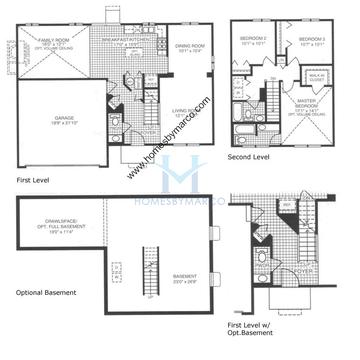 Photos of the Essex model in the Lakewood Streams subdivision in Streamwood, IL