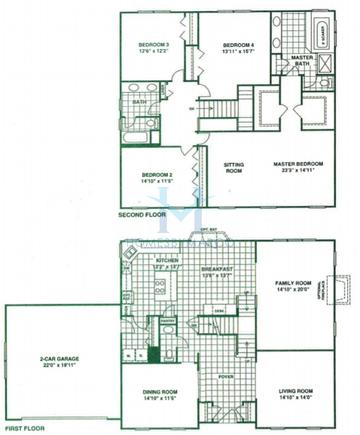 Photos of the Rushmore model in the Hunters Ridge subdivision in Hoffman Estates, IL