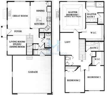 Photos of the Sugarland model in the Balmorea subdivision in Montgomery, IL