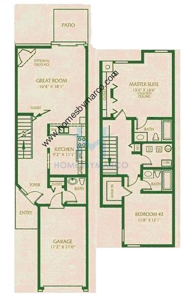Photos of the Barrington model in the Briar Pointe subdivision in Schaumburg, IL