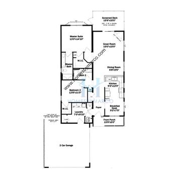 Photos of the Bayfield model in the Saddlebrook Farms subdivision in Grayslake, IL