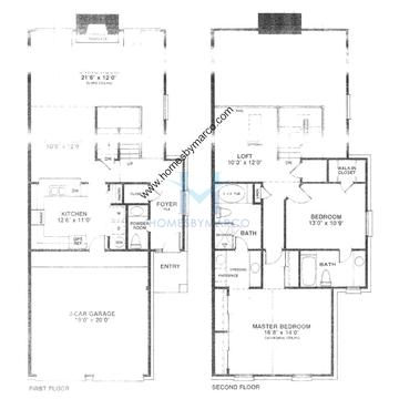 Photos of the Tillary House model in the Ethans Glen subdivision in Palatine, IL