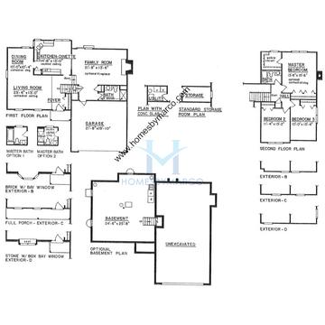 Photos of the Oakwood model in the Cedar Creek subdivision in Lake Zurich, IL