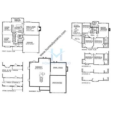 Photos of the Maplewood model in the Cedar Creek subdivision in Lake Zurich, IL