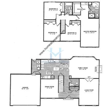 Photos of the Westport model in the Westgate subdivision in Gurnee, IL