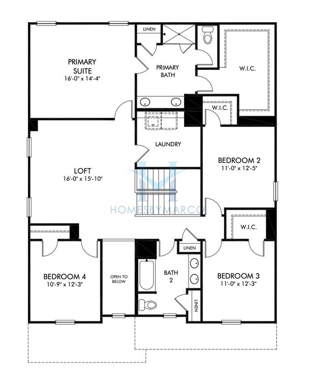 Johnson Basement model in Martin Springs, Lawrenceville, GA, built by Meritage Homes