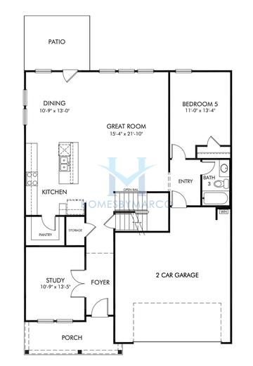 Photos of the Johnson Basement model in the Parkside at Grayson subdivision in Grayson, GA