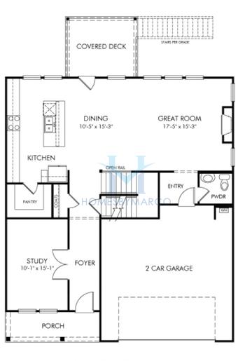 Photos of the Dakota Basement model in the Ivey Township subdivision in Dallas, GA