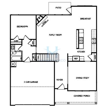 Photos of the Farmington model in the Springs at Mountain Creek subdivision in Monroe, GA