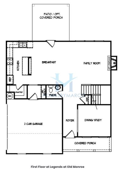 Photos of the Preston model in the Legends at Old Monroe subdivision in Monroe, GA