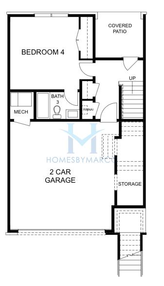 The Chaucer model in Towns on Thompson, Alpharetta, GA, built by The Providence Group