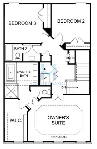 The Chaucer model in Towns on Thompson, Alpharetta, GA, built by The Providence Group