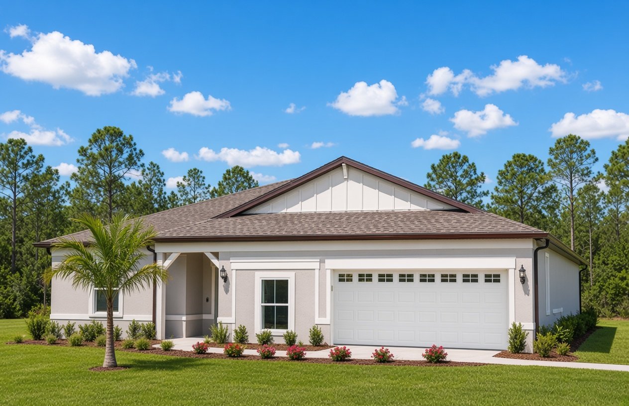 Bayshore model in Estates of Lake Florence, Winter Haven, FL, built by Centex