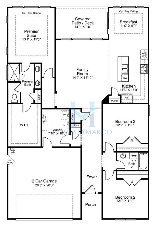Photos of the Roanoke model in the Camber Woods subdivision in Gastonia, NC