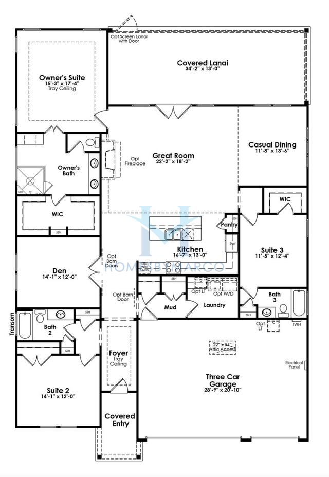 Photos of the Mulberry model in the Cresswind subdivision in Charlotte, NC