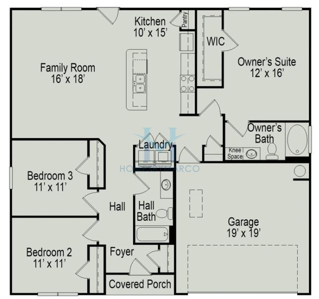 Photos of the Phoenix model in the Parkwest subdivision in Albemarle, NC
