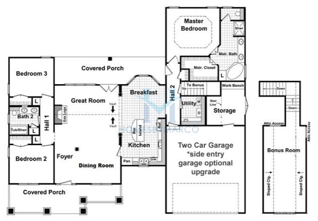 Photos of the Hartsfield model in the Rowland Springs subdivision in Cartersville, GA