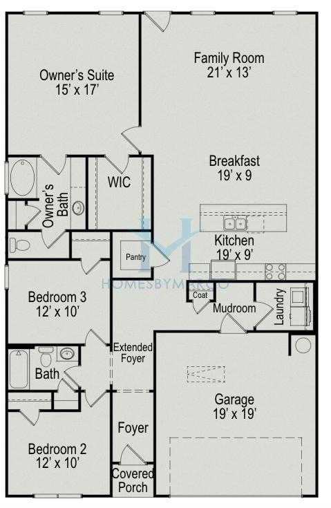 Photos of the Crawford model in the Hopewell Manor subdivision in Dalton, GA