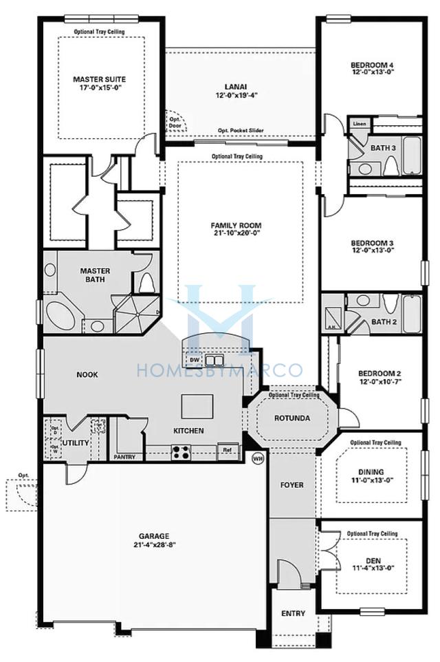 Photos of the Marston III model in the Northwood subdivision in Wesley Chapel, FL