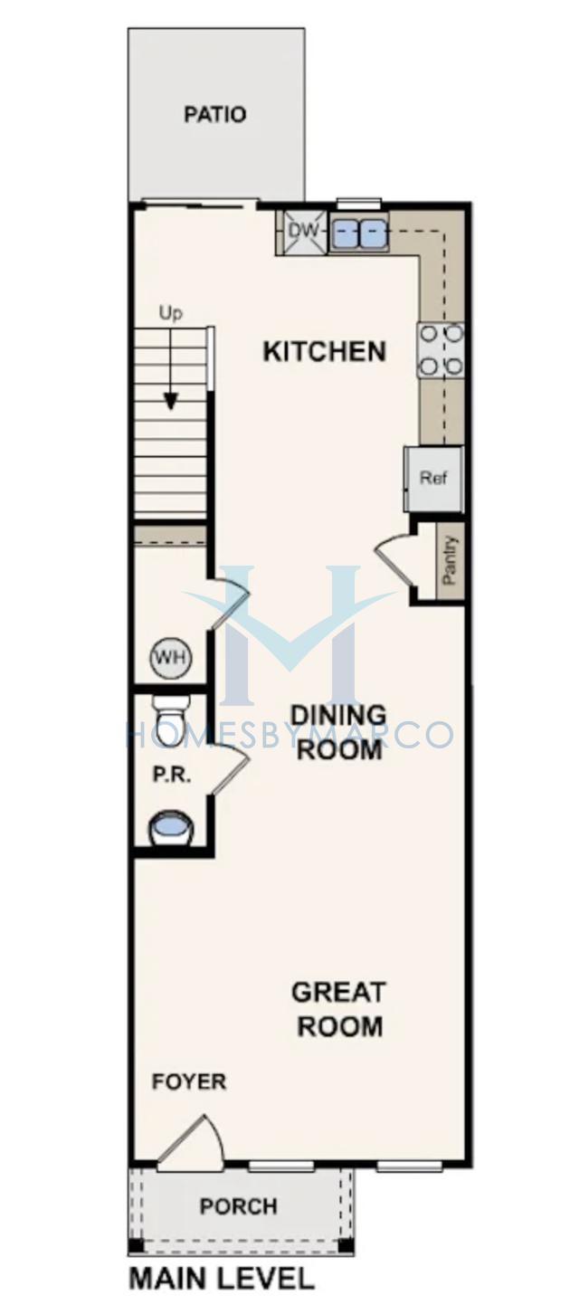 Sandusky model in Lithia Townhomes, Lincolnton, NC, built by Century Communities