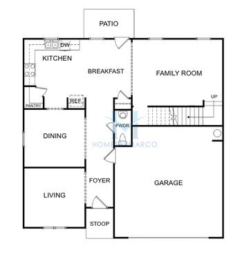 Brentwood model in The Reserve at Willow Oaks, Canton, GA, built by Piedmont Residential